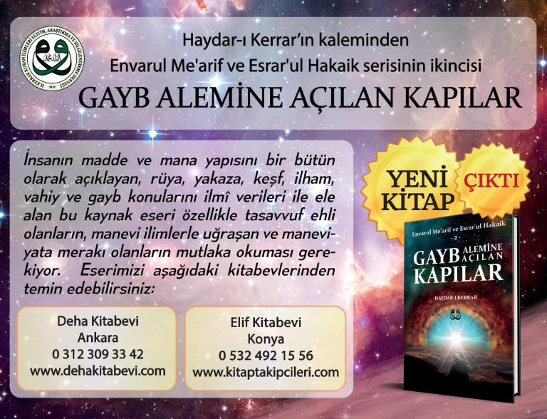Gayb Alemine Açılan Kapılar Eserimiz Çıktı….Kitap tanıtım.